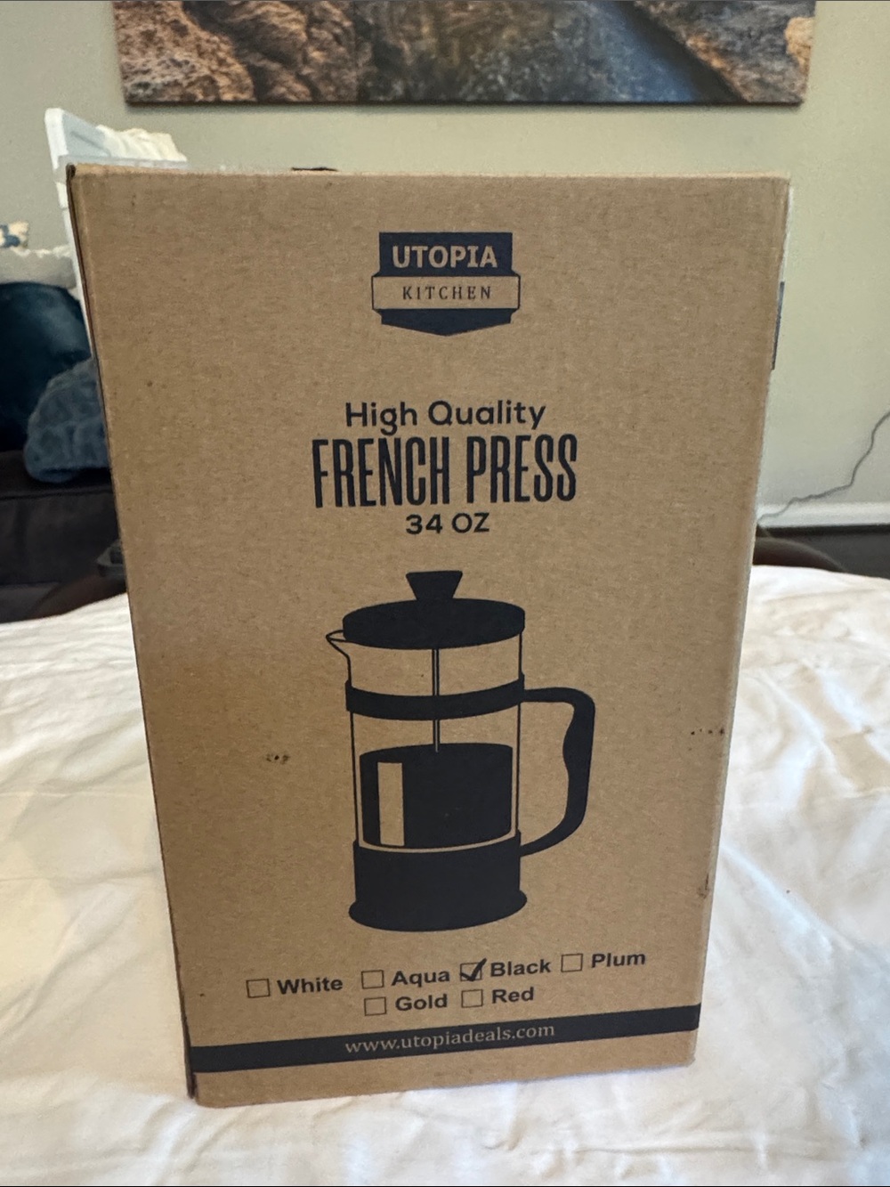 Black French Press - 34 oz